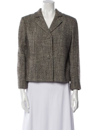 Barney's New York Virgin Wool Tweed Pattern Blazer