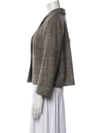 Barney's New York Virgin Wool Tweed Pattern Blazer