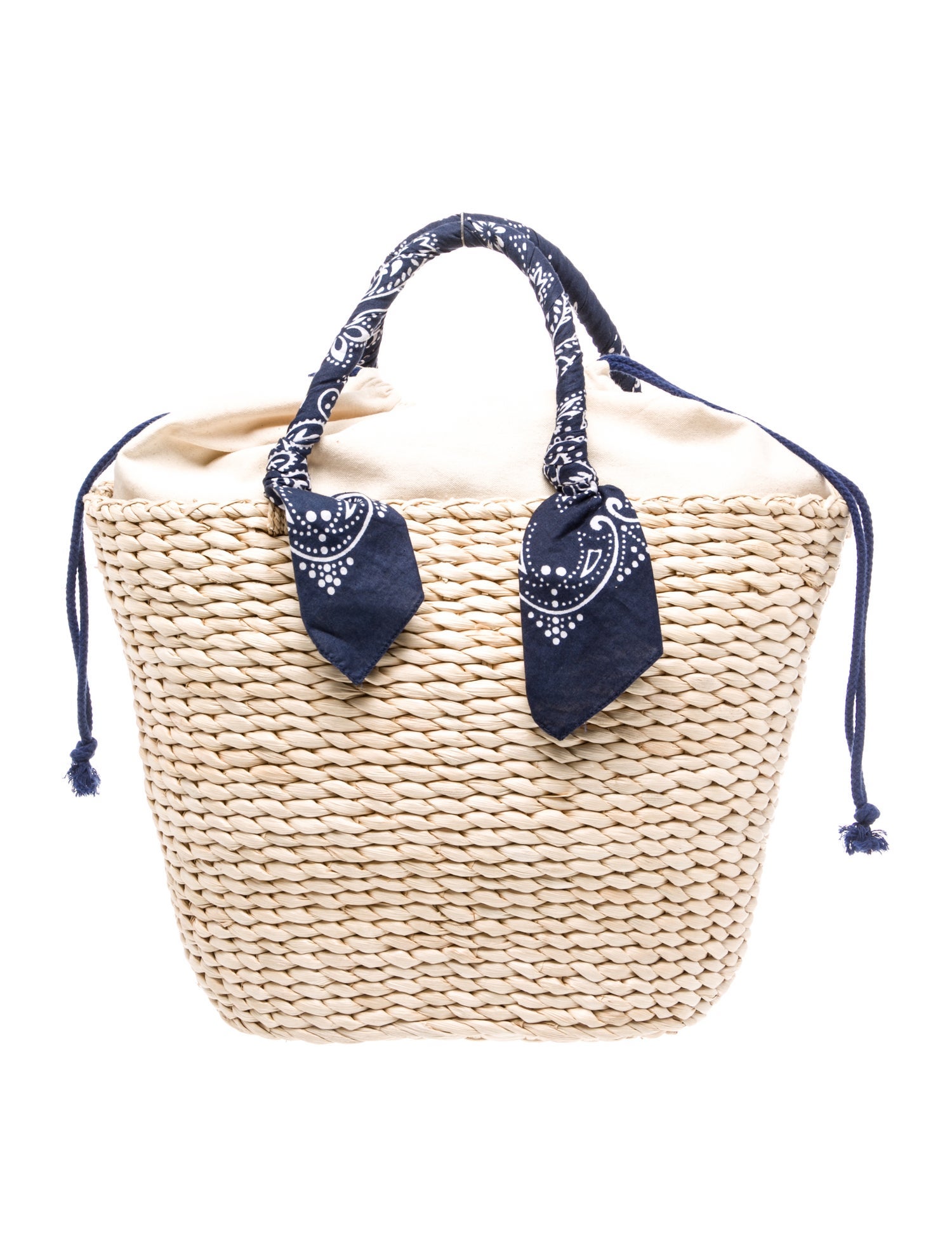 Barney's New York Raffia Bucket Bag