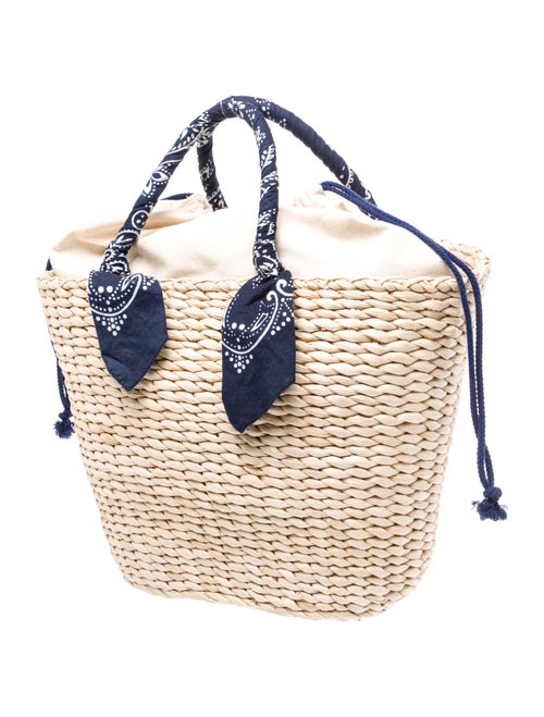Barney's New York Raffia Bucket Bag