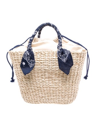 Barney's New York Raffia Bucket Bag