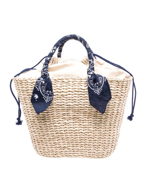 Barney's New York Raffia Bucket Bag