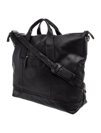 Barney's New York Leather Weekender Bag