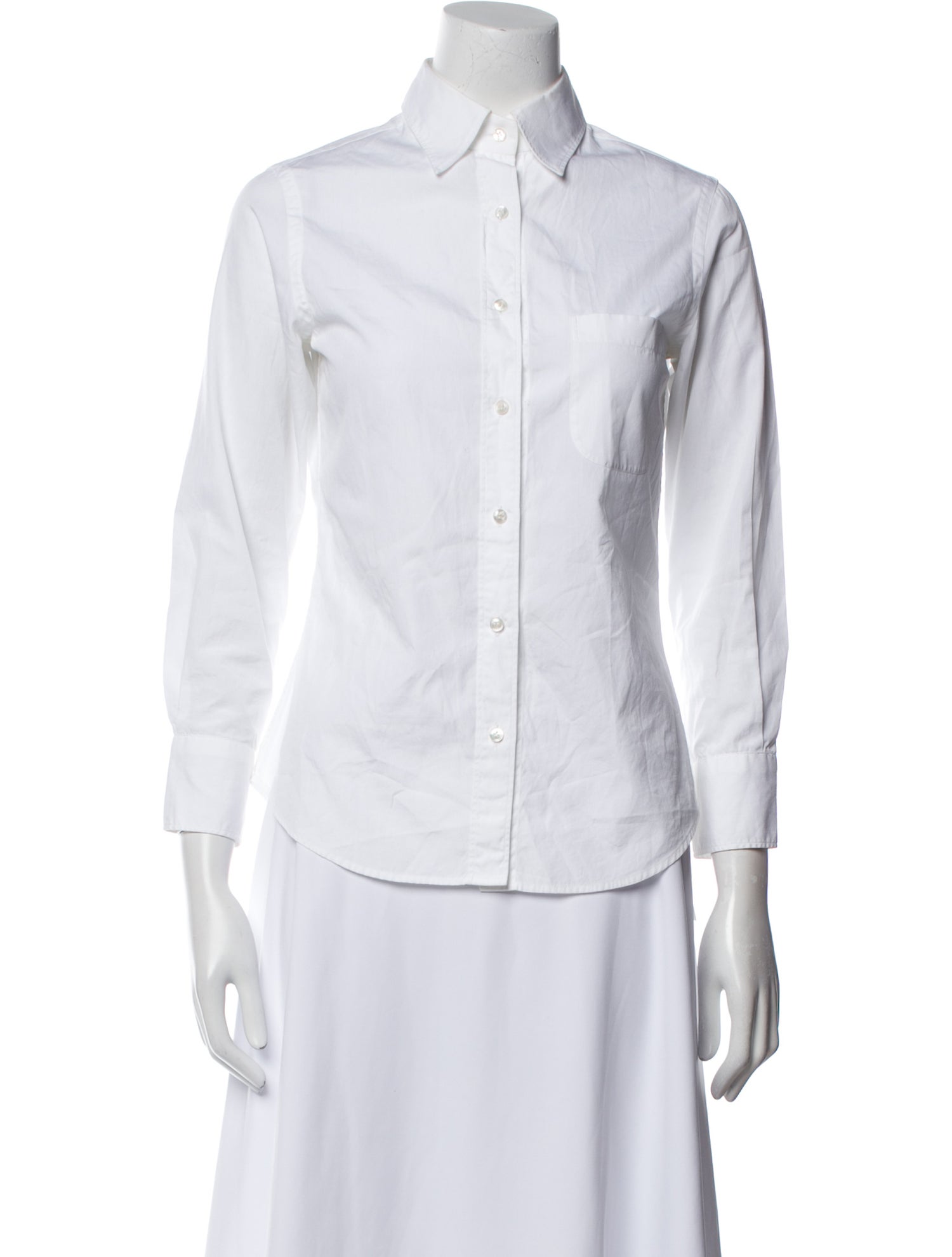 Barney's New York Three-Quarter Sleeve Button-Up Top