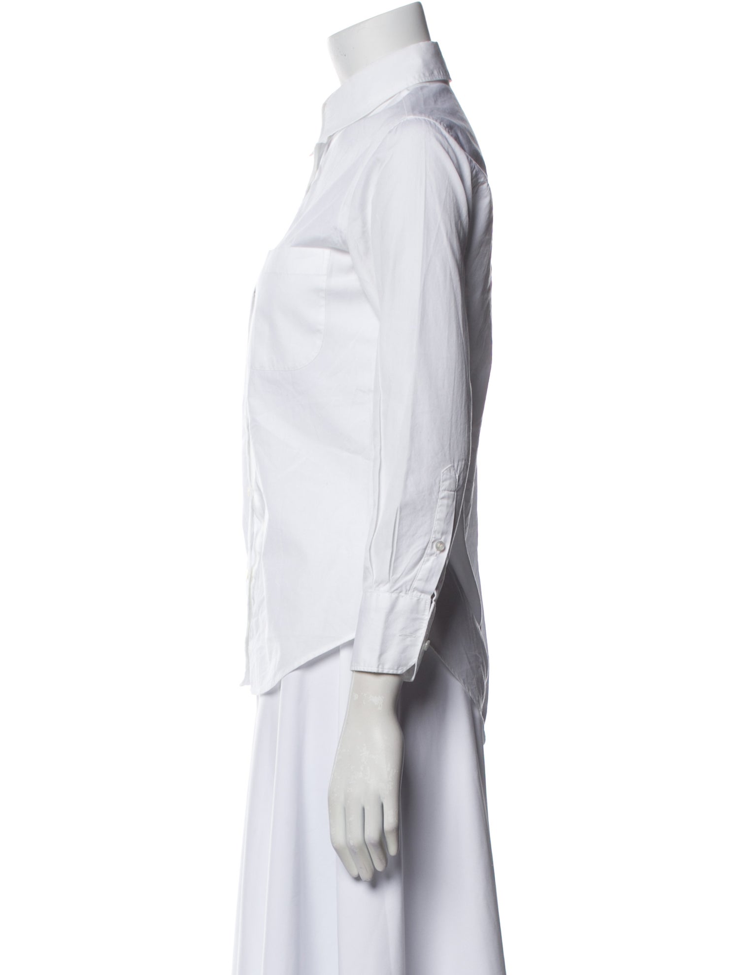 Barney's New York Three-Quarter Sleeve Button-Up Top