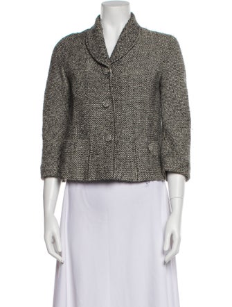 Barney's New York Tweed Pattern Blazer