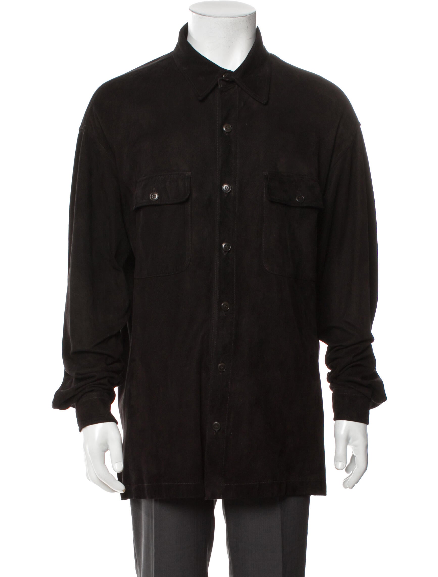 Barney's New York Leather Utility Jacket