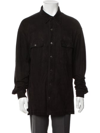 Barney's New York Leather Utility Jacket