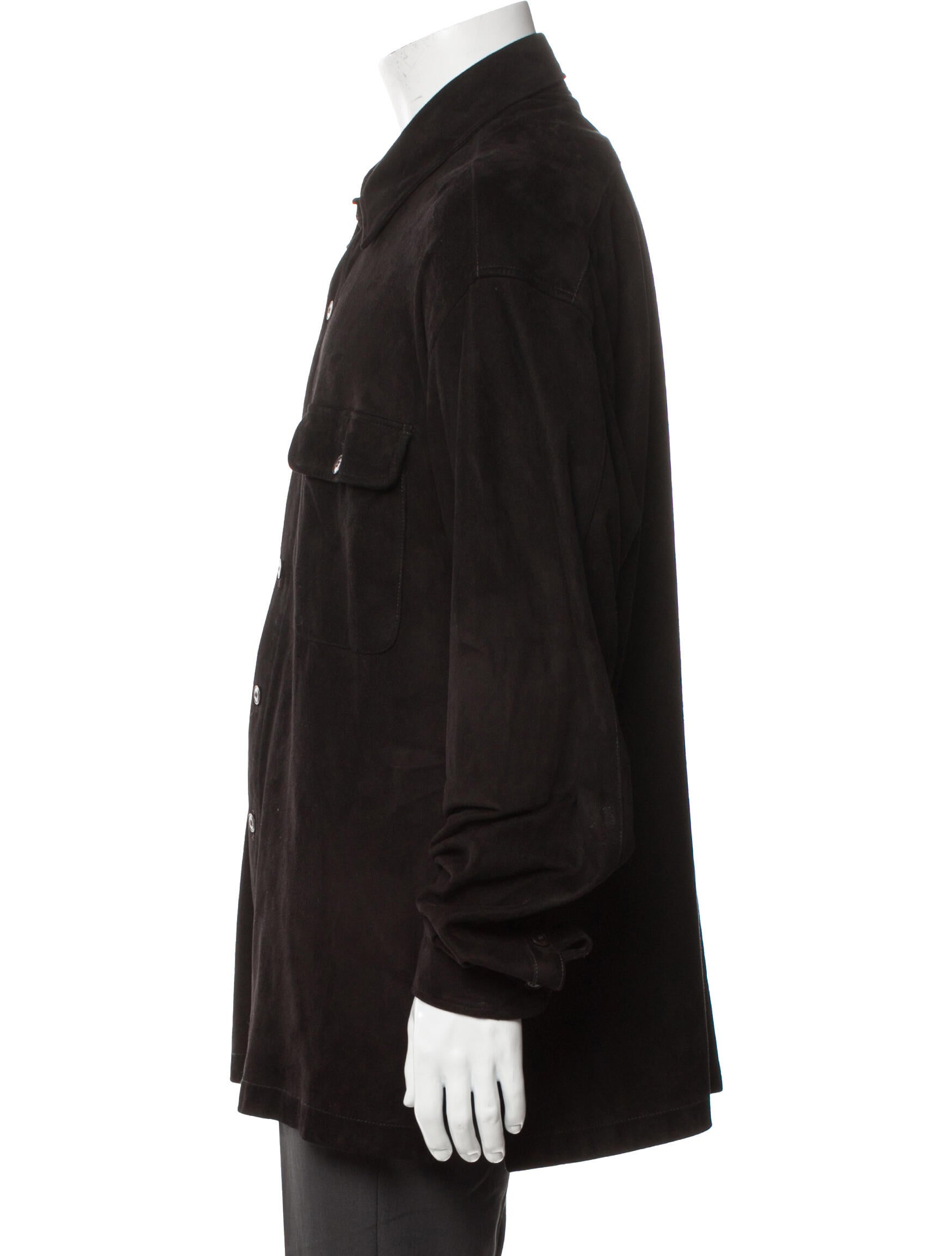 Barney's New York Leather Utility Jacket