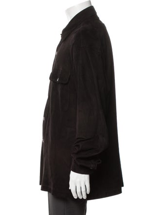 Barney's New York Leather Utility Jacket