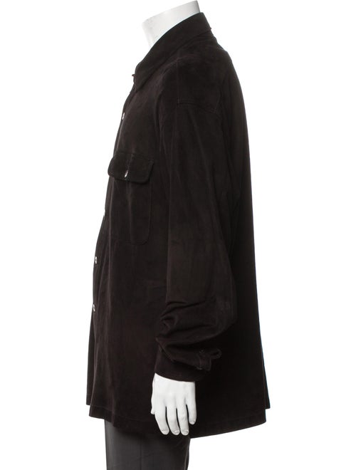 Barney's New York Leather Utility Jacket