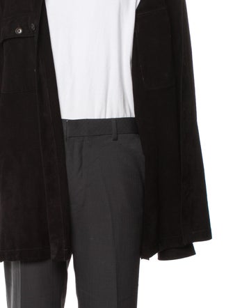 Barney's New York Leather Utility Jacket