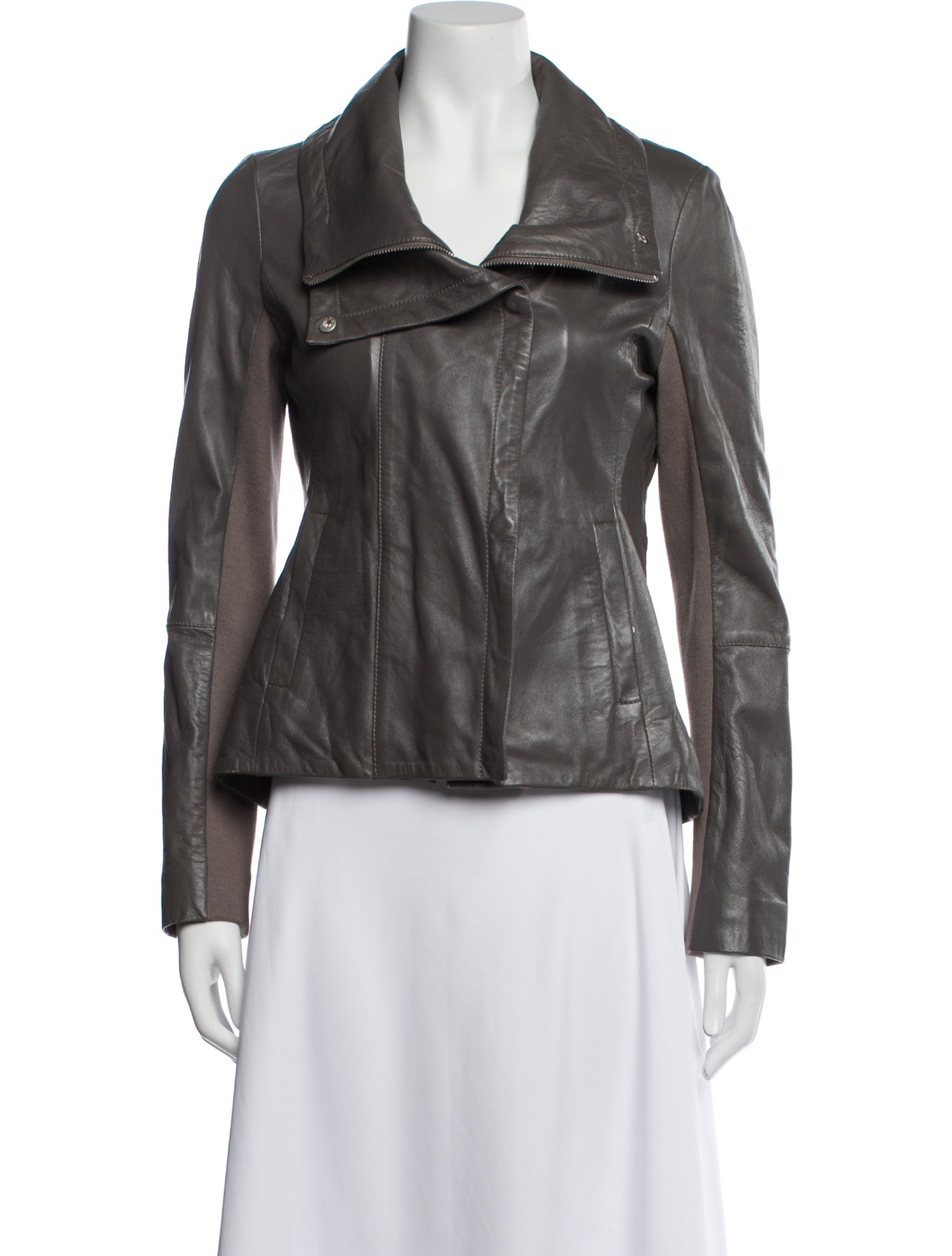 Barney's New York Leather Biker Jacket