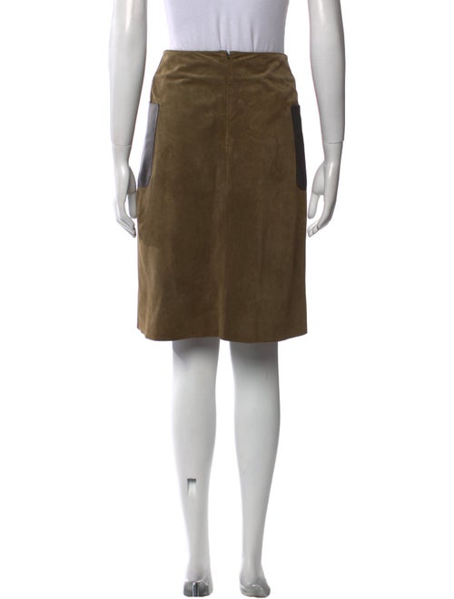 Barney's New York Goat Leather Knee-Length Skirt