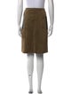 Barney's New York Goat Leather Knee-Length Skirt