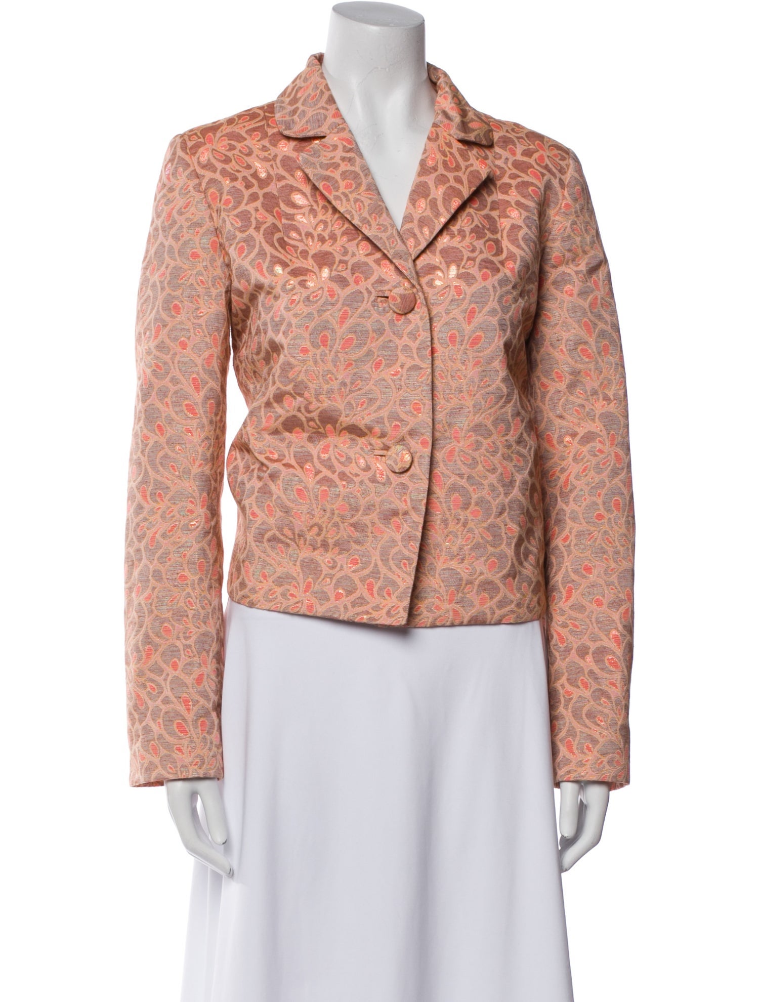 Barney's New York Nylon Floral Print Blazer
