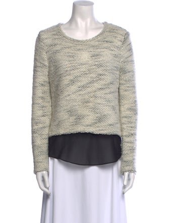 Barney's New York Printed Scoop Neck Sweater
