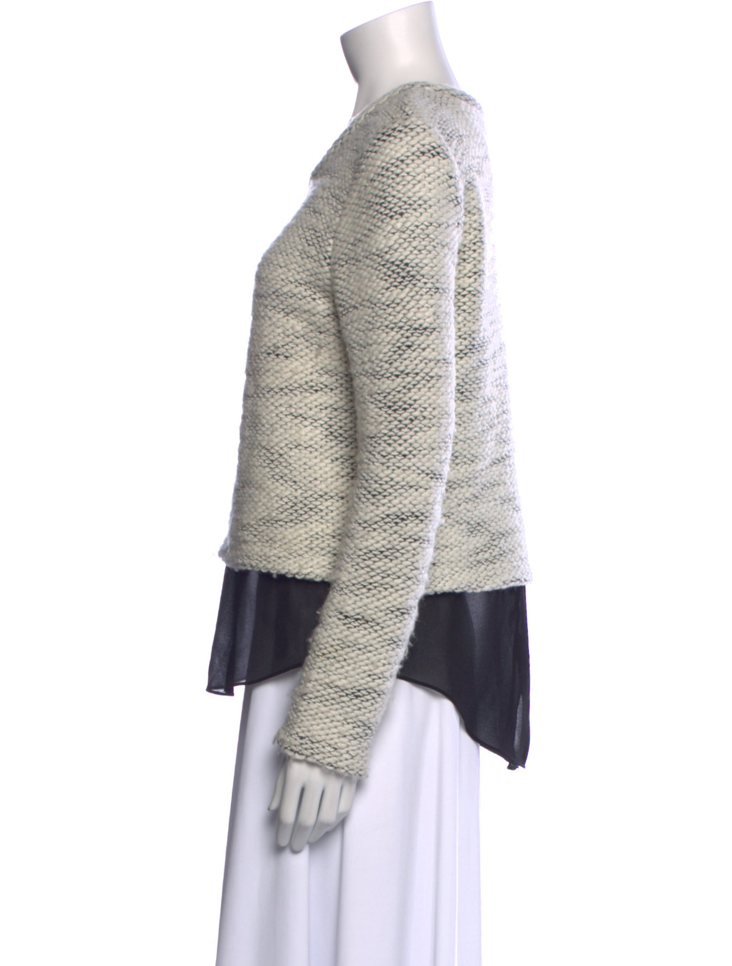 Barney's New York Printed Scoop Neck Sweater