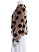 Barney's New York Polka Dot Print Faux Fur Jacket