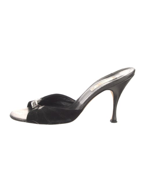 Barney's New York Suede Printed Slides