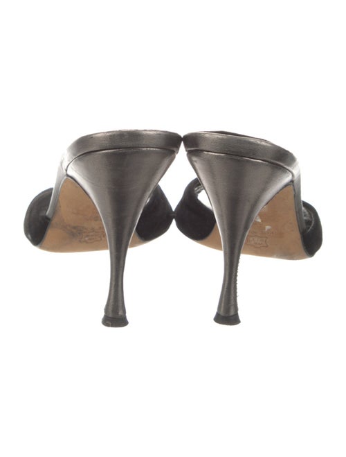 Barney's New York Suede Printed Slides