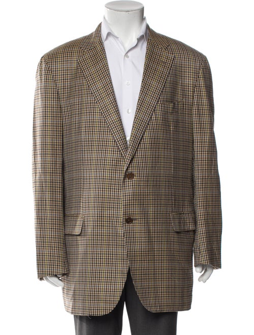 Barney's New York Wool Houndstooth Print Peacoat