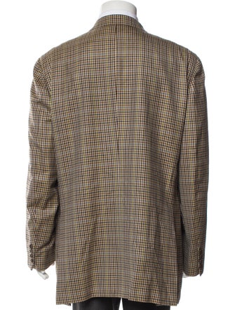 Barney's New York Wool Houndstooth Print Peacoat