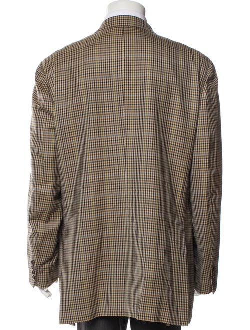 Barney's New York Wool Houndstooth Print Peacoat