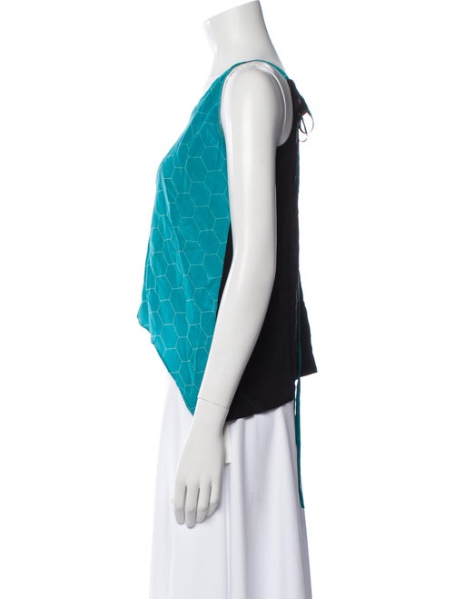 Barney's New York Silk Printed Crop Top