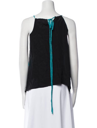 Barney's New York Silk Printed Crop Top