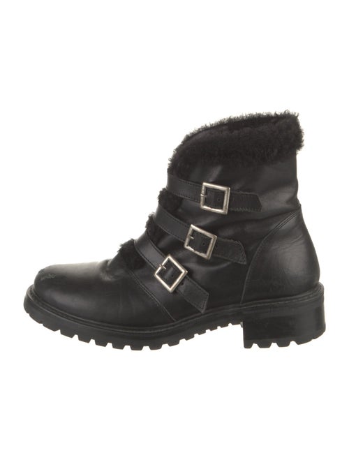 Barney's New York Leather Combat Boots