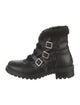 Barney's New York Leather Combat Boots