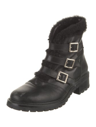 Barney's New York Leather Combat Boots