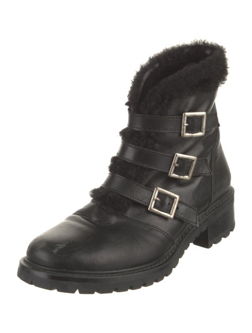 Barney's New York Leather Combat Boots