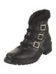 Barney's New York Leather Combat Boots