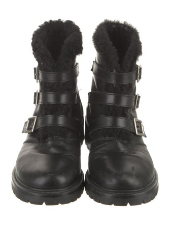 Barney's New York Leather Combat Boots