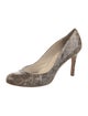 Barney's New York Snakeskin Animal Print Pumps