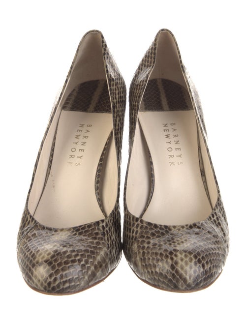 Barney's New York Snakeskin Animal Print Pumps
