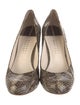 Barney's New York Snakeskin Animal Print Pumps
