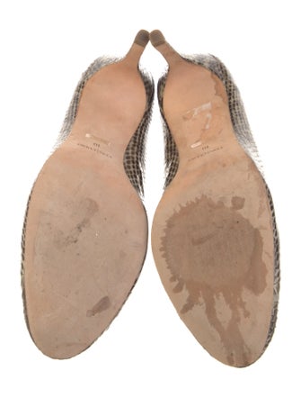 Barney's New York Snakeskin Animal Print Pumps