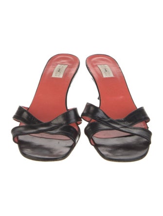 Barney's New York Leather Slides