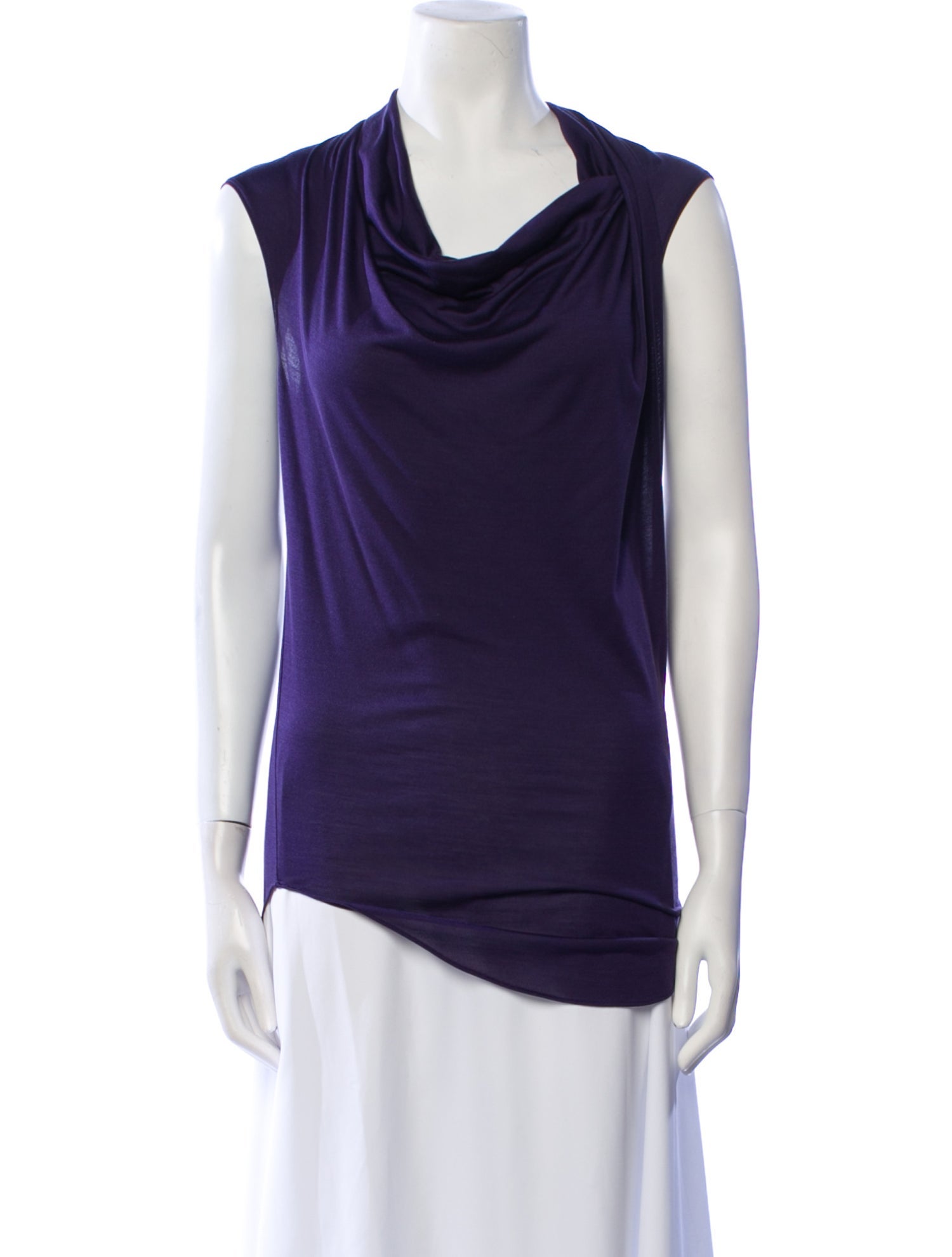 Barney's New York Silk Cowl Neck Top