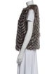 Barney's New York Fur Animal Print Vest