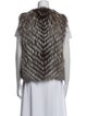 Barney's New York Fur Animal Print Vest
