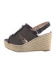 Barney's New York Denim Raw-Edge Trim Espadrilles