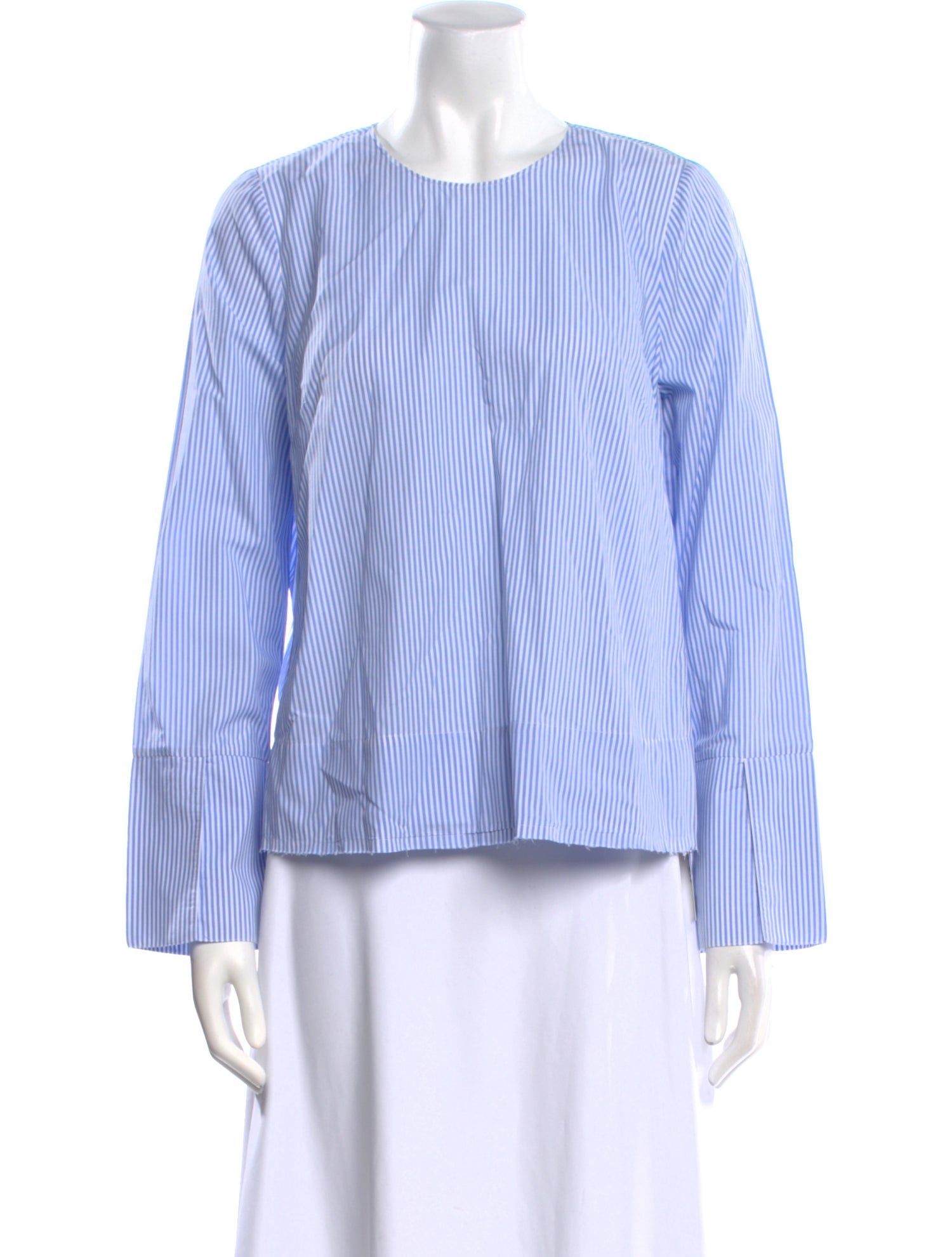 Barney's New York Striped Crew Neck Blouse