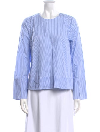 Barney's New York Striped Crew Neck Blouse