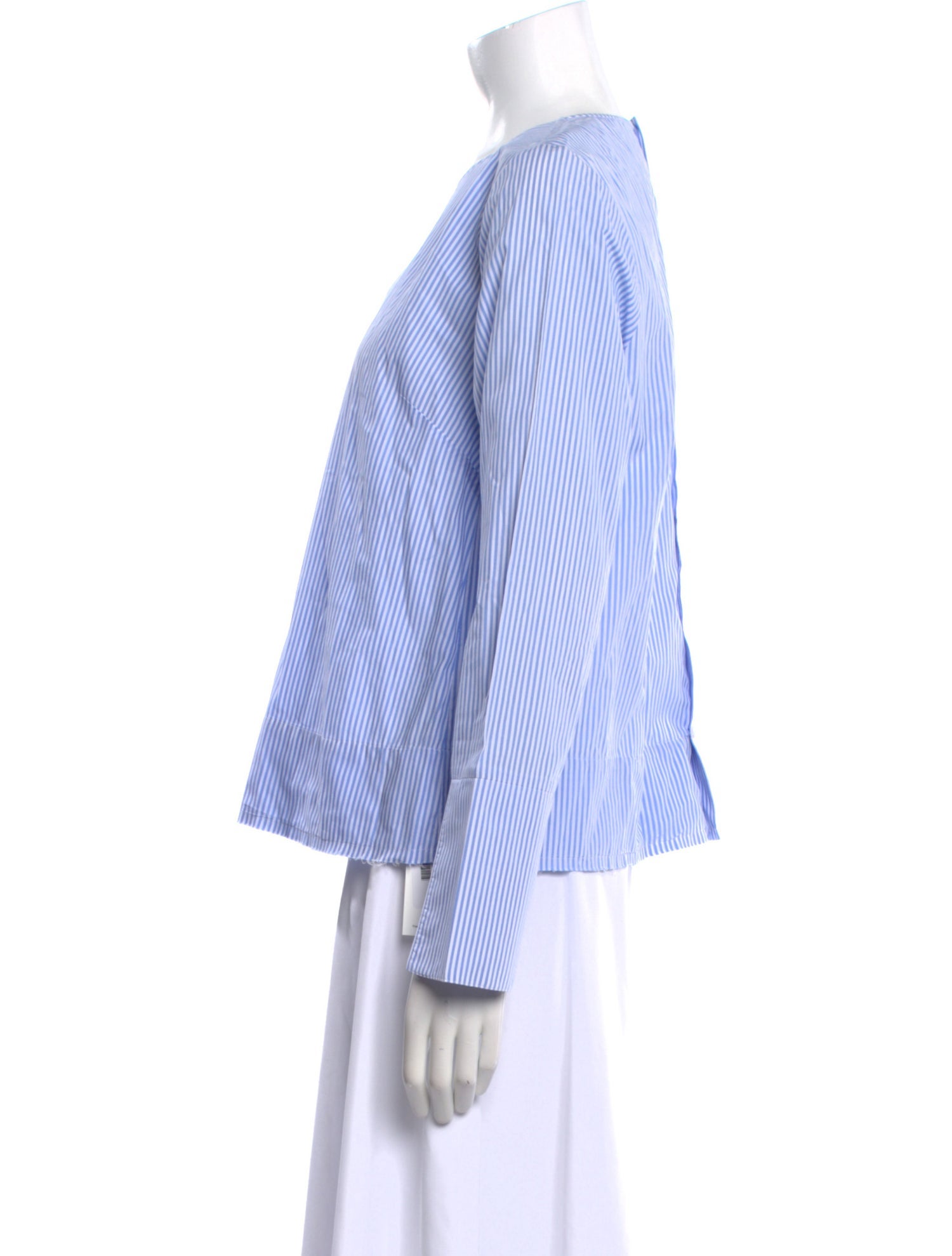 Barney's New York Striped Crew Neck Blouse