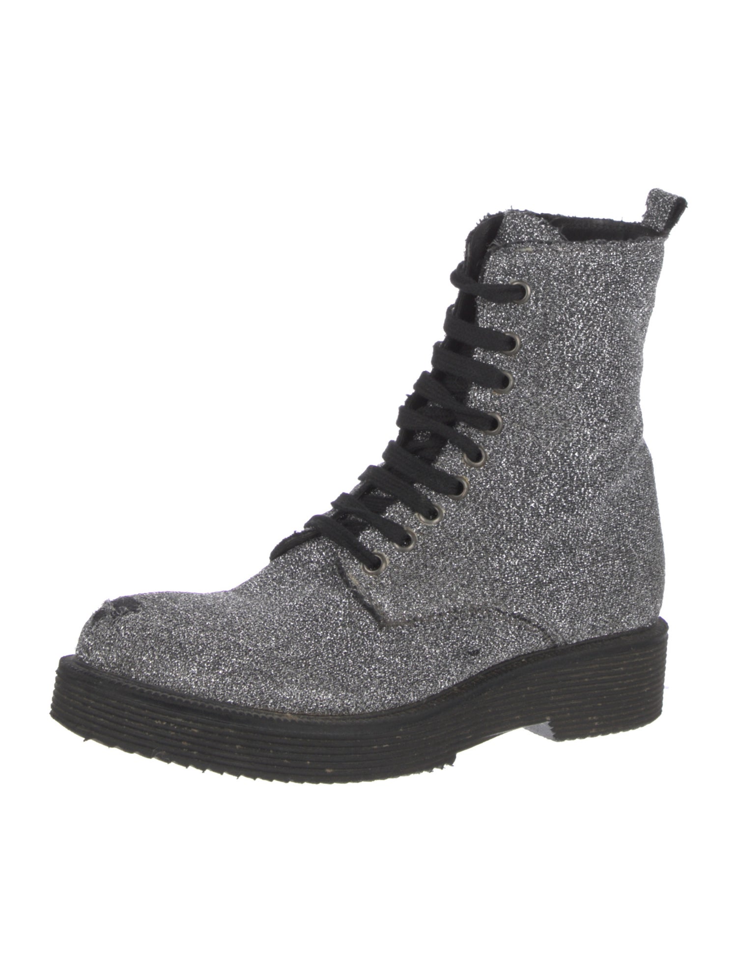 Barney's New York Glitter Combat Boots