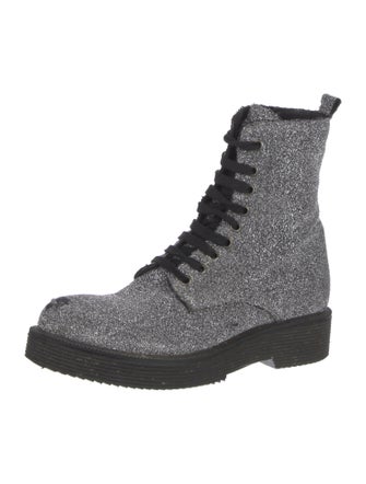 Barney's New York Glitter Combat Boots